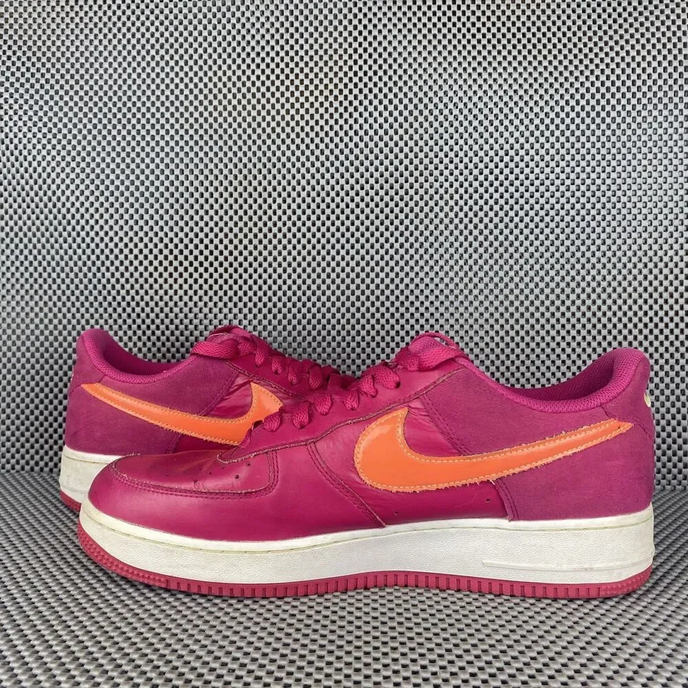 Nike Air Force 1 Low LV8 World Tour Fireberry Sneakers Mens 10 Pink Lace Up
